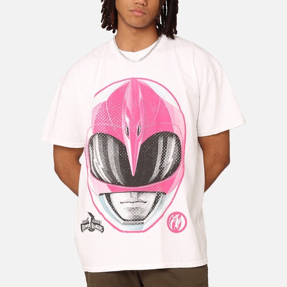 Culture Kings Pink Power Ranger Graphic T-Shirt - Picture 1 of 3